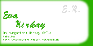 eva mirkay business card